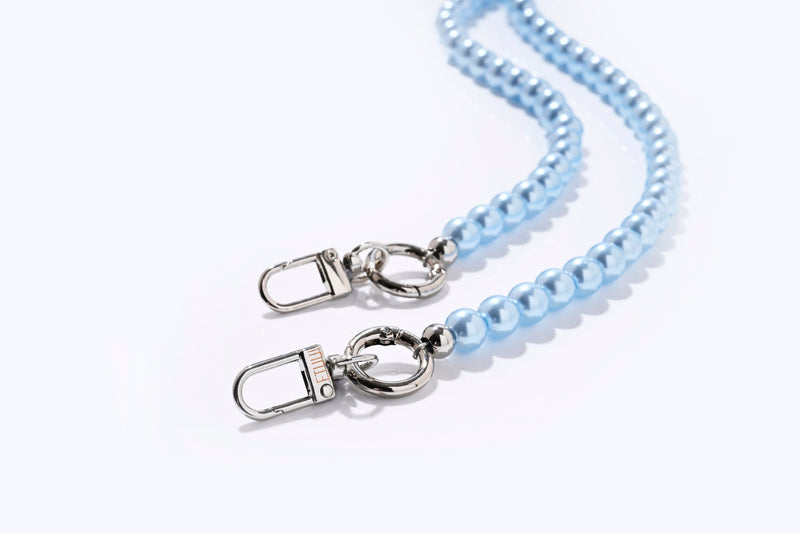 Emily Chain Single Blau Silber